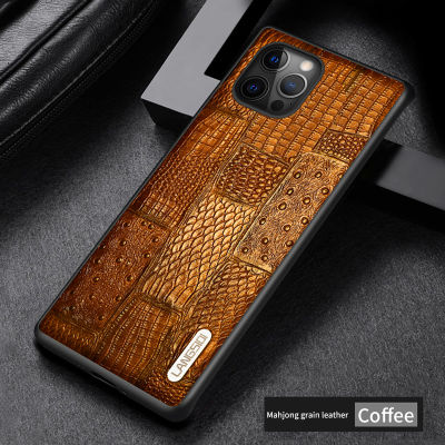 Langsidi Genuine Leather Case For Iphone 13 12 11 Pro Max Mini Shockproof Back Cover Fundas For Iphone Xr Xs Max SE 8 7 plus