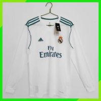 ∋ เสื้อกีฬาแขนยาว Real Madrid 2017/2018 สไตล์เรโทร