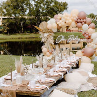 116pcs Cream Peach Balloon Garland Boho Wedding Decoration Chrome Rose Gold Matte White Balloon Arch Birthday Baby Shower Decor