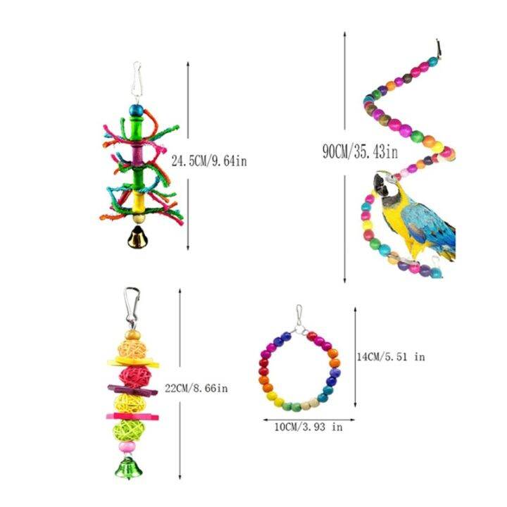 parrot-toy-kit-bird-ของเล่นอุปกรณ์เสริม-bird-cage-ของเล่นสำหรับ-parrots-birds-swing-chewing-bird-ของเล่น-parrot-bite-toy