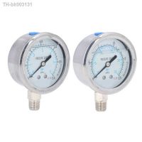 ﹍☞ YN-60 Vacuum Pressure Gauge 1/4 NPT Accuracy Level 2.5 Transparent Dial Pool Pressure Gauge With Stainless Steel Housing