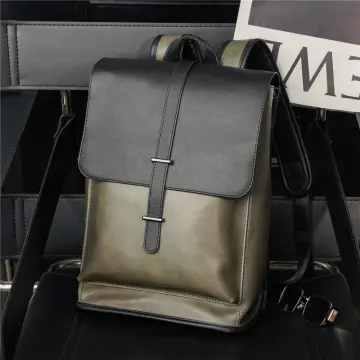 Men Shoulder Crossbody Bag Fashion Luxury Plaid Designer Leather