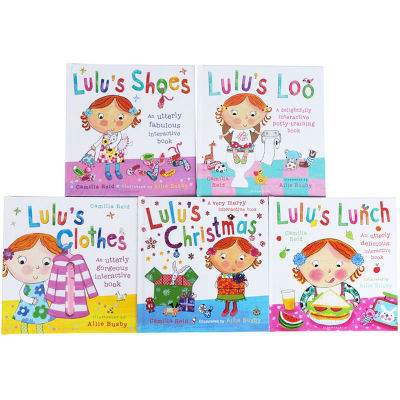 Lulu Lulu Series 5หนังสือภาพต้นฉบับภาษาอังกฤษของแท้เด็กปกแข็งดำเนินการสัมผัส