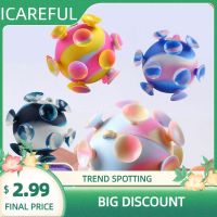 Kawaii 3D Fidget Ball Toy Magic Suction Cup Ball Children And Adult Antistress Toys Rainbow Silicone Decompression Toys New Sale