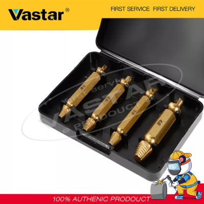 Vastar 4 ชิ้น/เซ็ตสองด้านเสียหายกรูดูดดอกสว่านออกเครื่องมือจีบสายฟ้า Remover