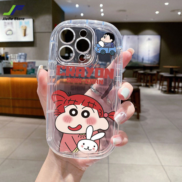 jiefie-crayon-เคสโทรศัพท์รูปการ์ตูนใหม่เล็กๆน้อยๆสำหรับ-vivo-v23e-v23-v23-pro-v25-pro-v21-s1-s1-pro-อะนิเมะตัวละครซองป้องกัน-tpu-ใหม่และความรักเล็กๆน้อยๆสบู่นุ่ม