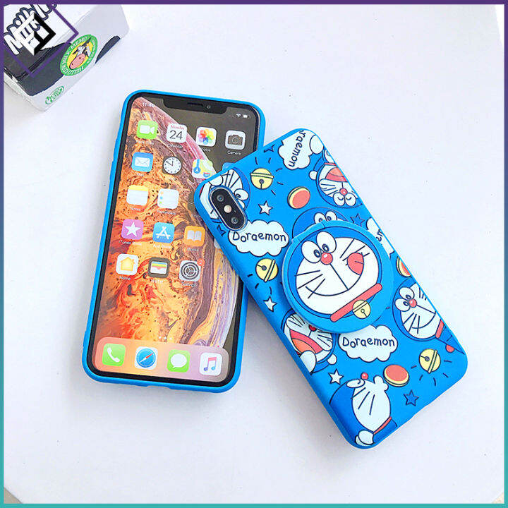 vivo-y01-y01a-y02เซลล์-y02s-เคสโทรศัพท์สำหรับ-vivo-y02-y02s-y01-y01a-ดีไซน์ใหม่โดราเอม่อนฝาหลังซิลิโคนเคสโทรศัพท์ตุ๊กตาโดราเอม่อนขาตั้งพร้อมสายคล้องสายคล้อง