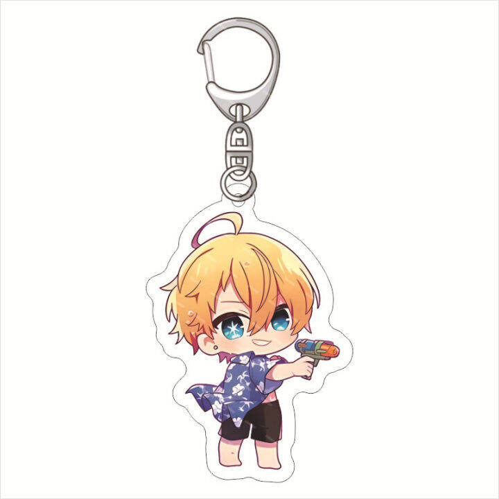 oshi-no-ko-keychain-anime-keyring-acrylic-cute-bag-pendant-swimsuits-hoshino-ruby-aquamarine-arima-kana-gift