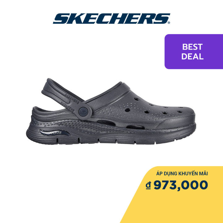 Skechers Nam Dép Đúc Bít Mũi Đi Mưa Đi Bộ Giặt Máy Được, Thường Ngày, Đi