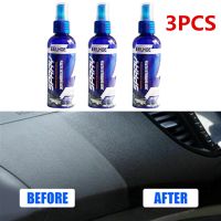 3Pcs 100ml Car Plastic Parts Retreading Restore Agent Wax Instrument Reducing Fluid Auto Interior Maintenance Care Cleaning Tool Upholstery Care