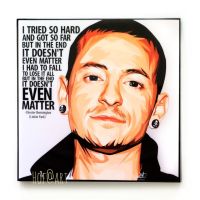 Chester Bennington เชสเตอร์ เบนนิงตัน วง Linkin Park ลิงคินพาร์ก รูปภาพ​ติดผนัง pop art พร้อมกรอบและที่แขวน  กรอบรูป แต่งบ้าน ของขวัญ รูปภาพ