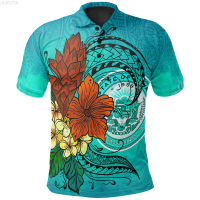 【high quality】  Summer Printed Hawaiian Polo Shirt Short Sleeved Polo Shirt Mens And Womens Summer T-shirt S-6XL