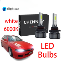 Flightcar สำหรับ Misubishi Lancer Pizza 1997 1998 1999 2000 2001ชุดหลอดไฟ2002ไฟหน้ารถมอเตอร์ไซค์แบบ LED 9-32V 80W (1คู่) ใหม่