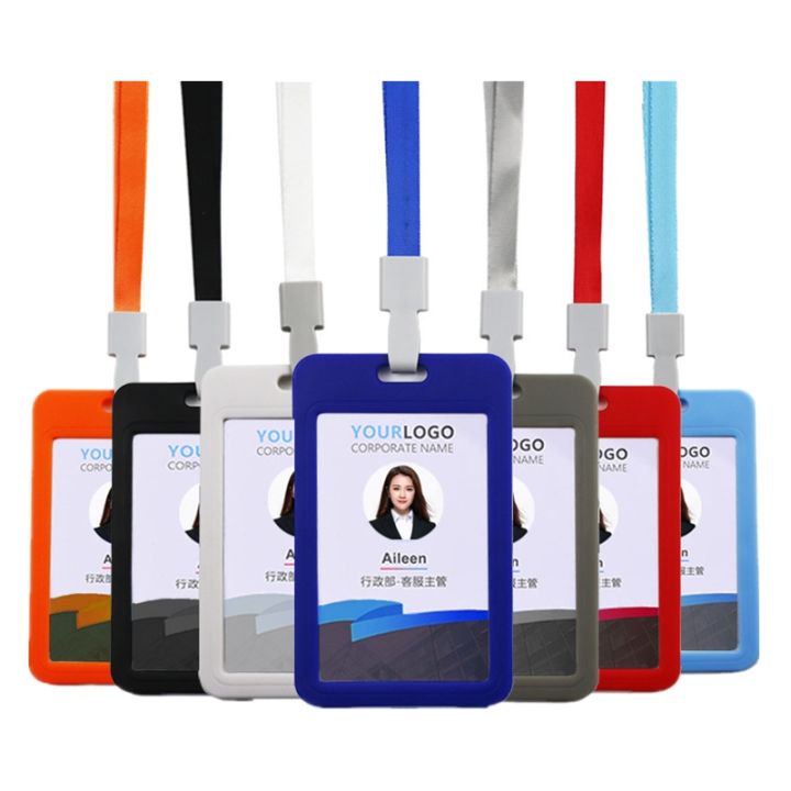 double-side-transparent-id-tag-pass-access-card-case-badge-holder-for-staff-workers-with-lanyard-work-card-permit-cover-sleeve