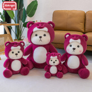 IQANGEL siêu dễ thương mới biến gấu Búp bê gấu Teddy vải lông gấu dâu tây