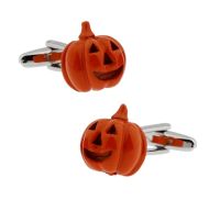 Fashion Halloween Design Pumpkin Lantern Cufflinks For Men Quality Brass Material Orange Color Cuff Links Wholesale&amp;retail Cuff Link