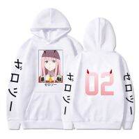 Sudadera con capucha de Anime DARLING in the FRANXX Zero Two Unisex, Sudadera con capucha de moda, Jersey informal de algodón de manga larga, Otoño e Invierno