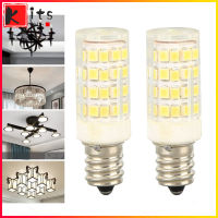 Kitsmall 2ชิ้นหลอดไฟ LED หรี่แสงได้ใน E12 52หลอด LED 5W 100 130V LED ขั้วหลอดไฟสำหรับโคมไฟพัดลมติดเพดานโคมไฟเกลือแสงสีขาว