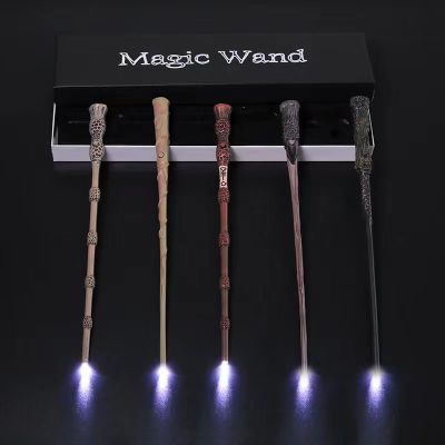 g2ydl2o &lt; Harry Potter &gt; ไม้กายสิทธิ์คอสเพลย์ Hermin เรืองแสง 13 กล่อง สีดํา สําหรับปาร์ตี้ฮาโลวีน