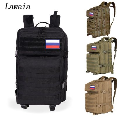 ：“{—— Lawaia Tactical Backpack 50L/30L Nylon Material Military Backpack Waterproof Backcountry Hiking Travel Bag