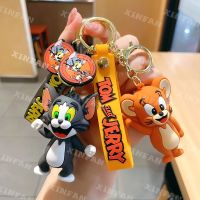 จี้ห้อยคอตุ๊กตาการ์ตูนแมวและหนูน่ารัก Tom Jerry XINFAN