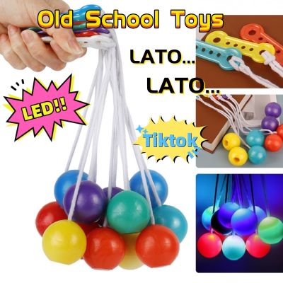 Lato Lato  ลูกบอลไวรัส ขนาด 3 ซม. 6 แบบ สีสุ่ม (มีไฟLED)กระพริบได้ ขนาด 30 มม ลูกลาโต้ลาโต้  บอลลาโต้ ของเล่นสําหรับเด็ก