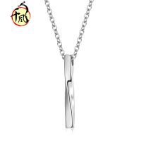 [COD] ins and Korean cold spiral straight titanium steel necklace trendy men women hip-hop pendant