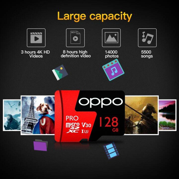 สินค้าดั้งเดิม-ฟรี-cod-oppo-pro-การ์ด-micro-sd-u3-v30-sdhc-sdxc-tf-การ์ดความจำ1tb-512gb-256gb-128gb