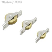 2Pcs/Lot Stainless Steel Sliding Door S/M/L Roller Cabinet Copper Caster Wheel Pulley Runners For Wardrobe Window Furniture