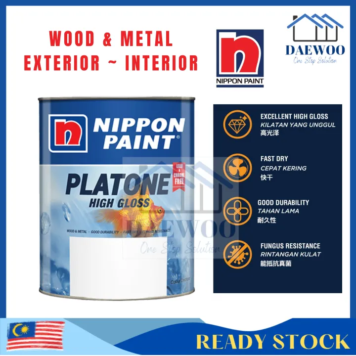 Nippon Platone High Gloss L Wood Metal Paint Cat Minyak Cat Kayu Cat