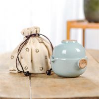 Portable Ceramic Teaware Sets For Kung Tea China Teapot With Tea Cup Travel Tea Sets Water Kettle Home Office Drinkware Gaiwan