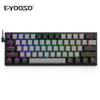 Z-11 USB Wired 60 Mechanical Gaming Keyboard , E-Yooso 61 Keys RGB Backlit Outemu Switch For Computer Office Game ,Black