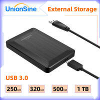 UnionSine HDD 2.5 "ฮาร์ดไดรฟ์ภายนอกแบบพกพา320Gb500Gb750Gb1Tb ที่เก็บข้อมูล USB3.0เข้ากันได้สำหรับ PC,Mac,เดสก์ท็อป,