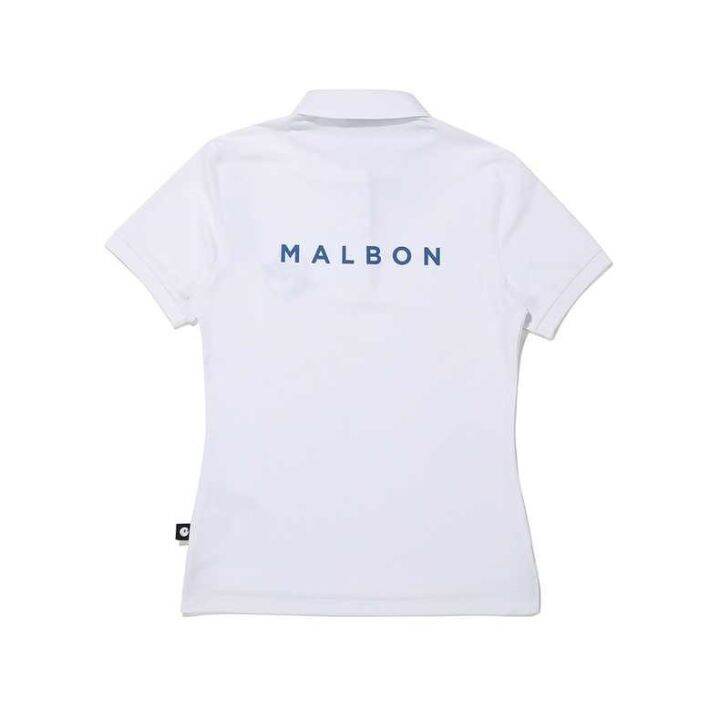 เสื้อโปโลกางเกงเล่นกอล์ฟเดี่ยว-malbon-แบบดั้งเดิมสไตล์เกาหลีฤดูร้อนเสื้อยืดกีฬาแขนสั้นพอดีตัว