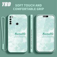 เคสโทรศัพท์สไตล์ภาพวาดสีน้ำมัน YBD สำหรับ Xiaomi Redmi Note 8 Note 8T วัสดุซิลิโคนบางเป็นพิเศษมีลวดลายด้านข้างและสายคล้อง