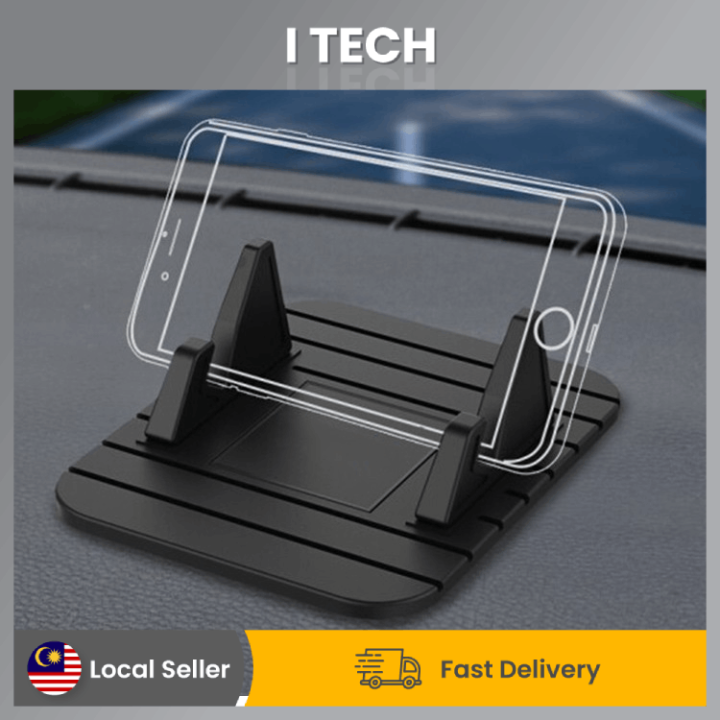 I TECH Universal Super Car Dashboard Phone Holder Pad Nonslip Mat Rubber Stand for Smartphone