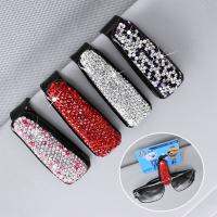 Carclip multi-function cute diamond-studded car interior sun visor sunglasses bracket bill clip