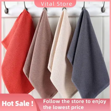 Quick Drying Kitchen Dish Rags Ultra Absorbent Cotton Towel Honeycomb  Breathable Soft Face Wash Towel Household