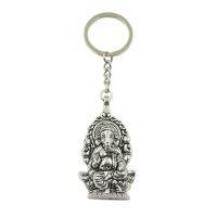 【CW】♙  New Hot Men Metal Chain Keychain Jewelry Color Buddha Elephant Pendant Promotion