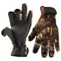 2 Pcs Winter Outdoor Gloves 3 Cut Finger Sports Gloves Fishing Gloves Waterproof Anti-Slip Gloves M.