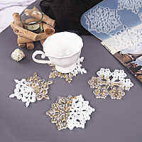 Super Pretty Snowflake Coaster Silicone Mold Make Your Own Lace Snowflake Coaster Coaster Mold Home Decoration Craft Resin Art