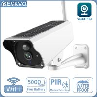 EVKVO พลังงานแสงอาทิตย์แผง WIFI กล้อง HD 3MP กล้อง IP กล้องวงจรปิด4X กลางแจ้ง IP67กันน้ำ Security Video PIR Two Way Audio ICAM