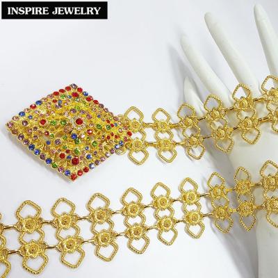 Inspire Jewelry ,เข็มขัดแบบโบราณ สีทอง  สวยหรู สำหรับชุดไทย แบบD
