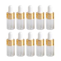 【YF】♠☬  10 Pcs 3ml/5ml Refillable Glass Dropper Bottle Protable Aromatherapy Dispenser for