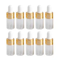 {PYAO Travel Department Store}10 Pcs 3Ml/5Ml Refillable Clear Mini Empty Glass Dropper Bottle Protable Travel Aromatherapy Liquid Dispenser สำหรับน้ำมันหอมระเหย