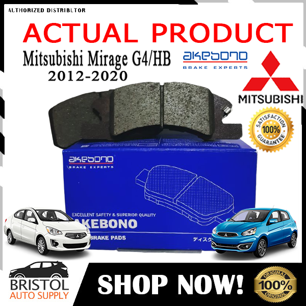 Genuine Akebono front brake Pads Mitsubishi Mirage G4/ Hatchback