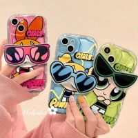 เคส Mrhaha + ขายึดแว่นกันแดดสำหรับ Huawei Nova 7i 5T 10Pro 6 7 8 9 SE Y90 Y70 P30 P40 P50 Mate 30 40 50 Pro Honor 70เคสป้องกันซิลิโคนที่ใส่อุปกรณ์เสริมลายการ์ตูนพาวเวอร์เกิร์ล?คลังสินค้าพร้อม