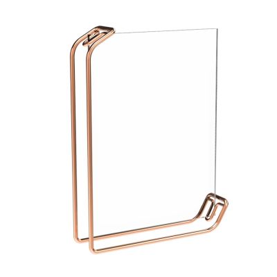 【CW】 6 Inch Metal Photo Picture Frames Menu Paper Card Holder Wedding Table Sign Display E7CB