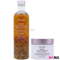 Fresh Rose Deep Hydration Facial Toner 250ml + Rose Deep Hydration Face Cream 50ml