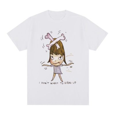 Yoshitomo Nara I Don T Want To Grow Up เสื้อยืดผู้ชายผ้าฝ้ายชายเสื้อใหม่ TEE TSHIRT สตรี